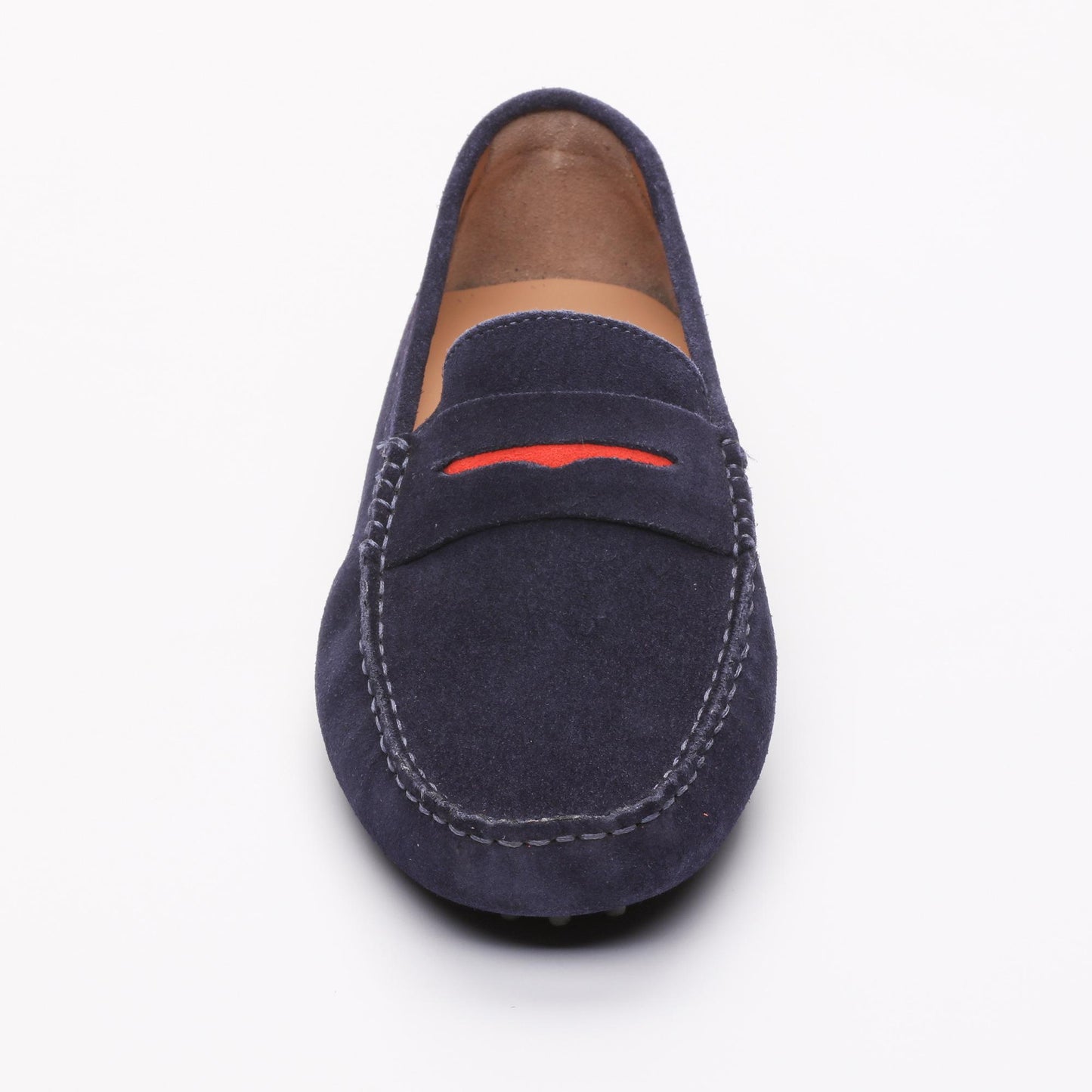 CLIFF mocassins classiques marine et rouge