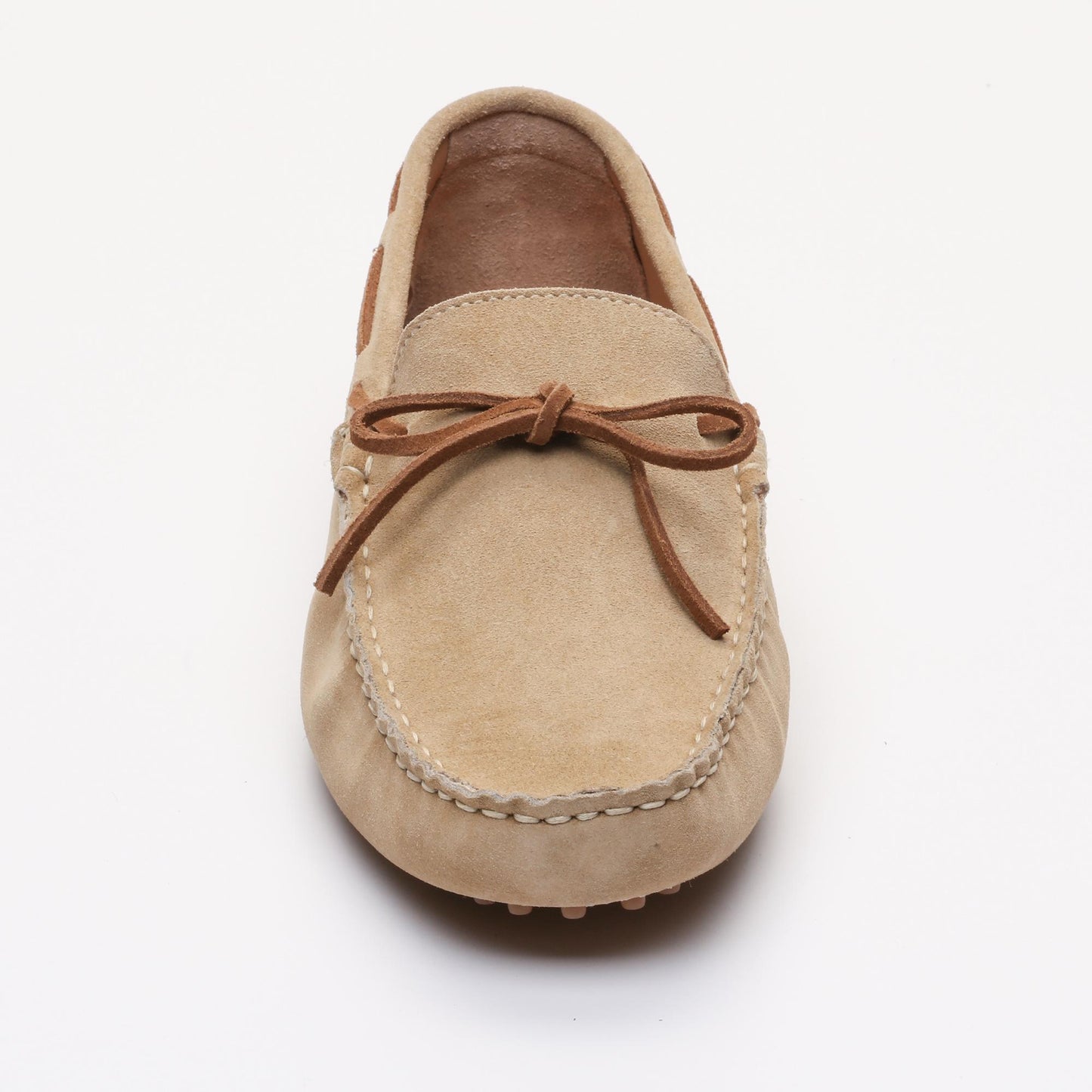 CORNWALL mocassins à lacets beige et camel