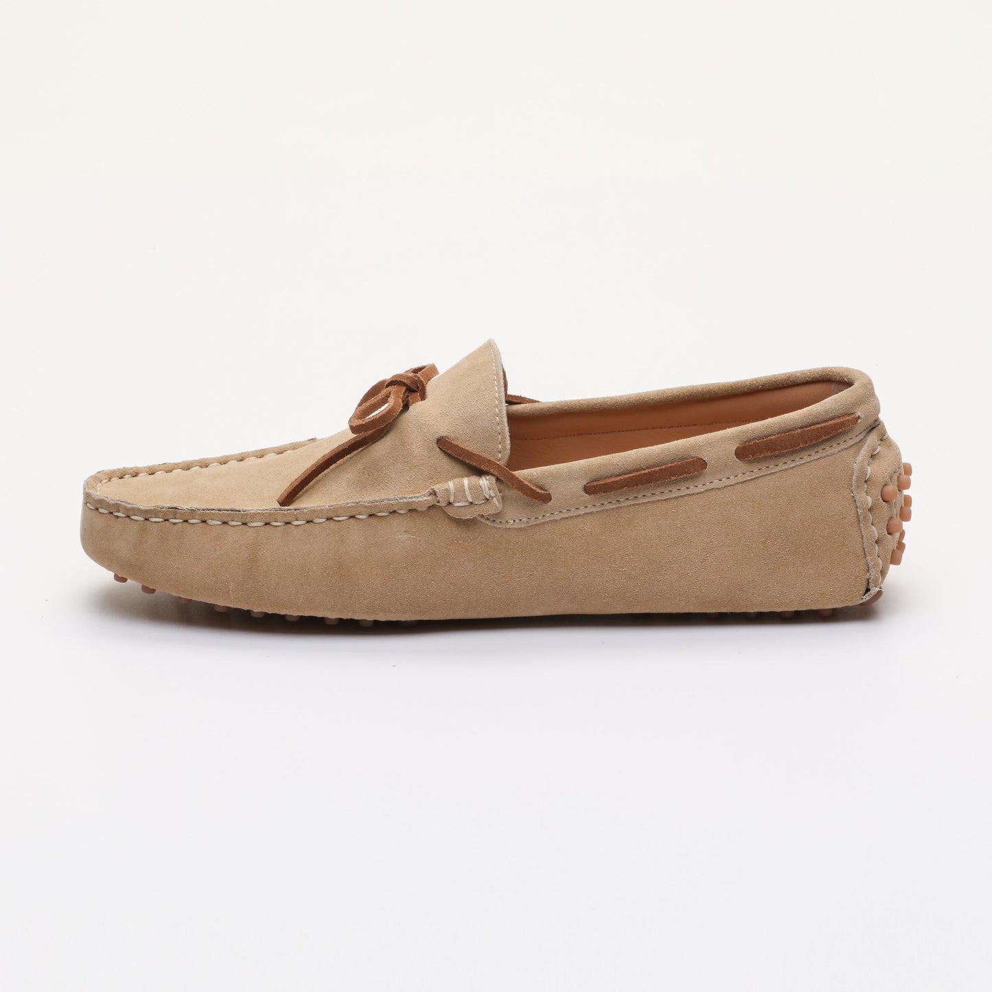 CORNWALL mocassins à lacets beige et camel