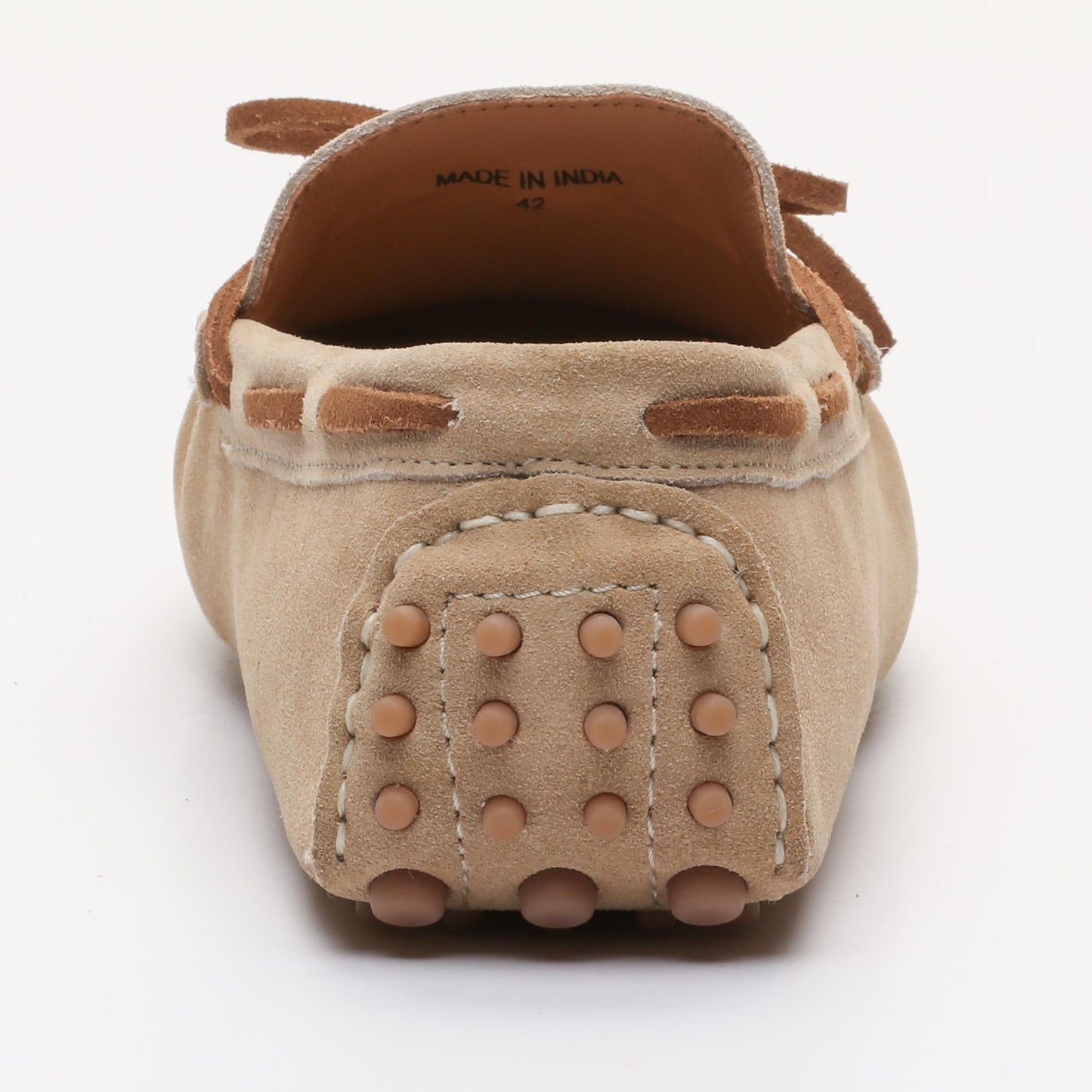 CORNWALL mocassins à lacets beige et camel