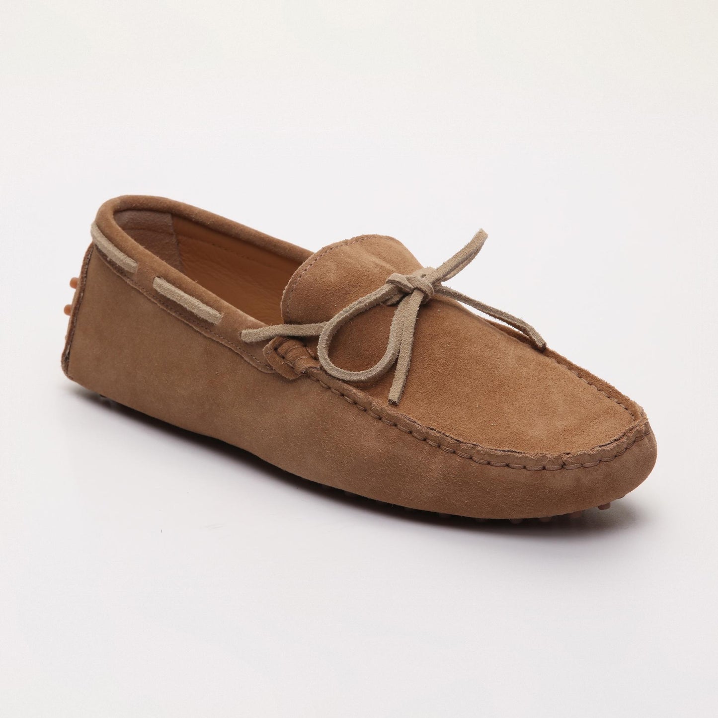 CORNWALL mocassins à lacets creme et beige