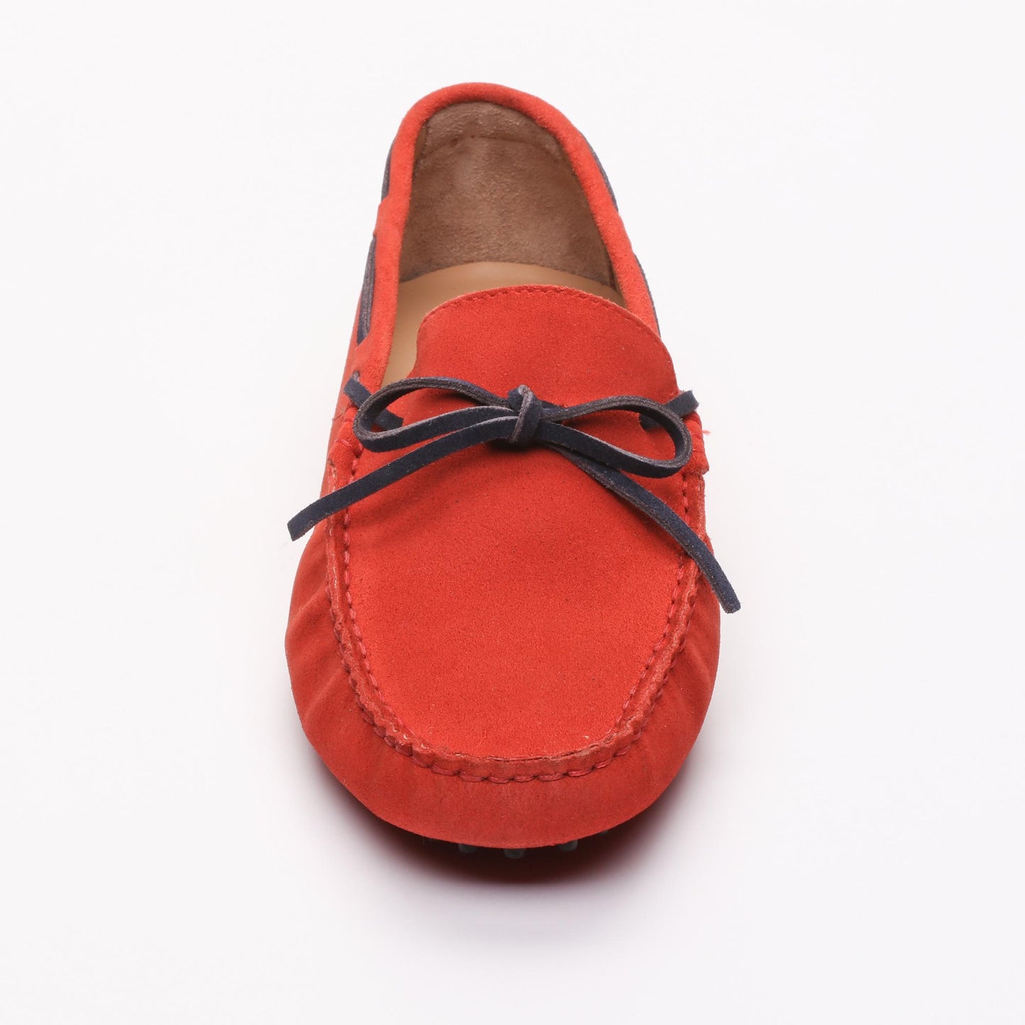 CORNWALL mocassins à lacets marine et rouge