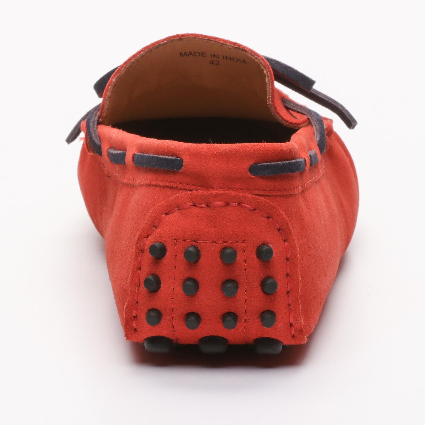 CORNWALL mocassins à lacets marine et rouge