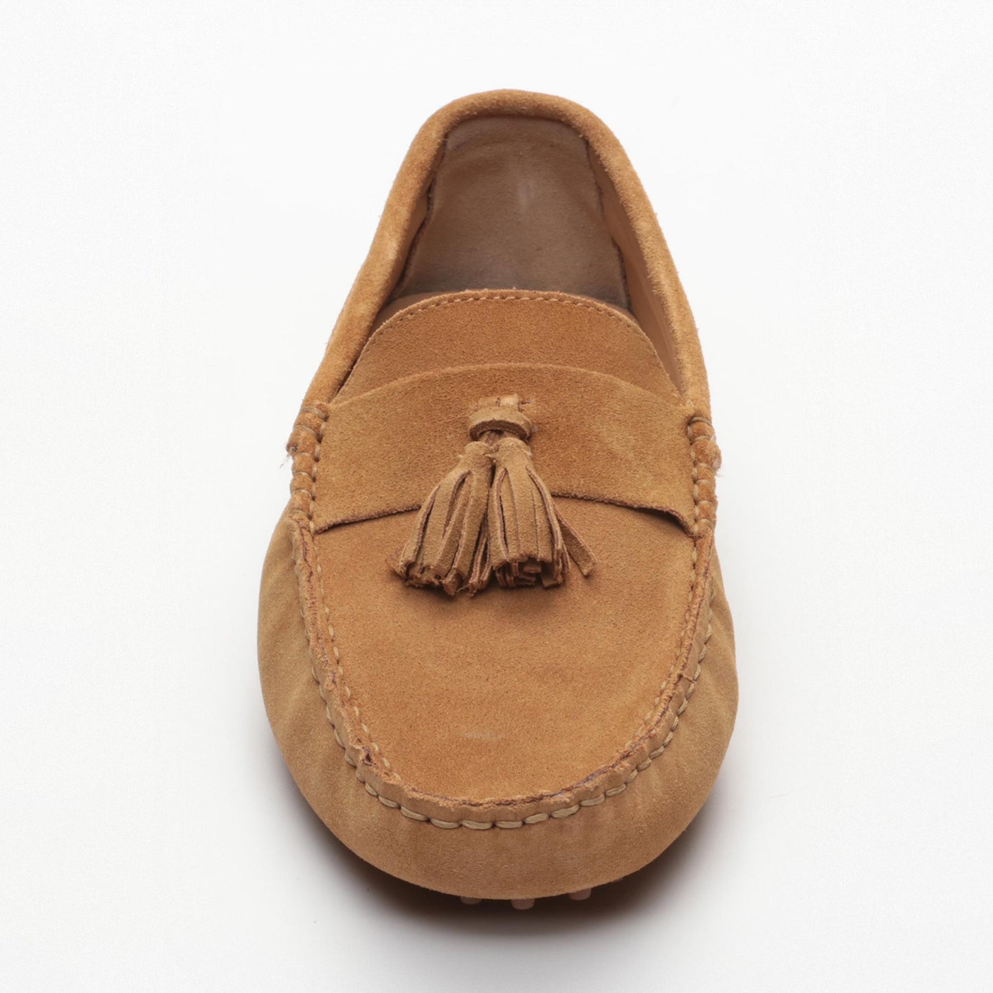 EARL mocassins à pompons cognac