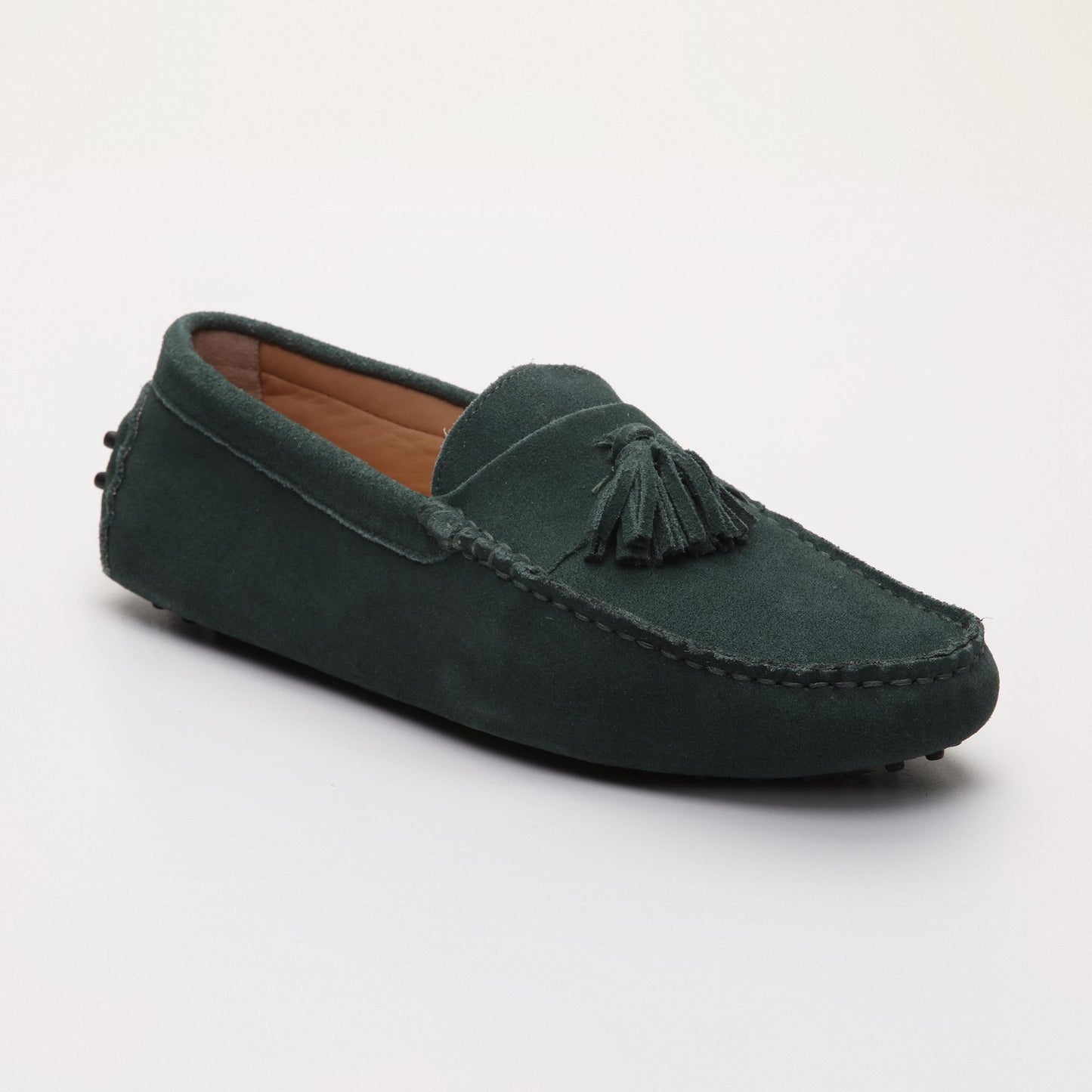 EARL mocassins à pompons vert