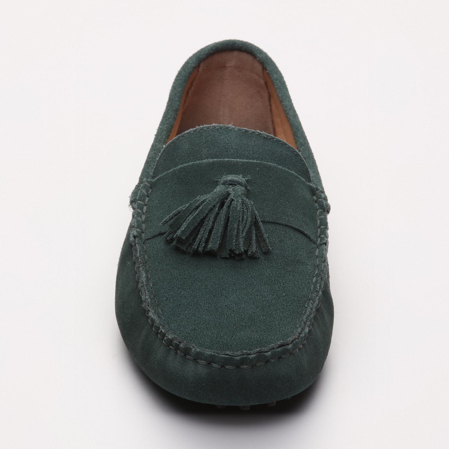 EARL mocassins à pompons vert