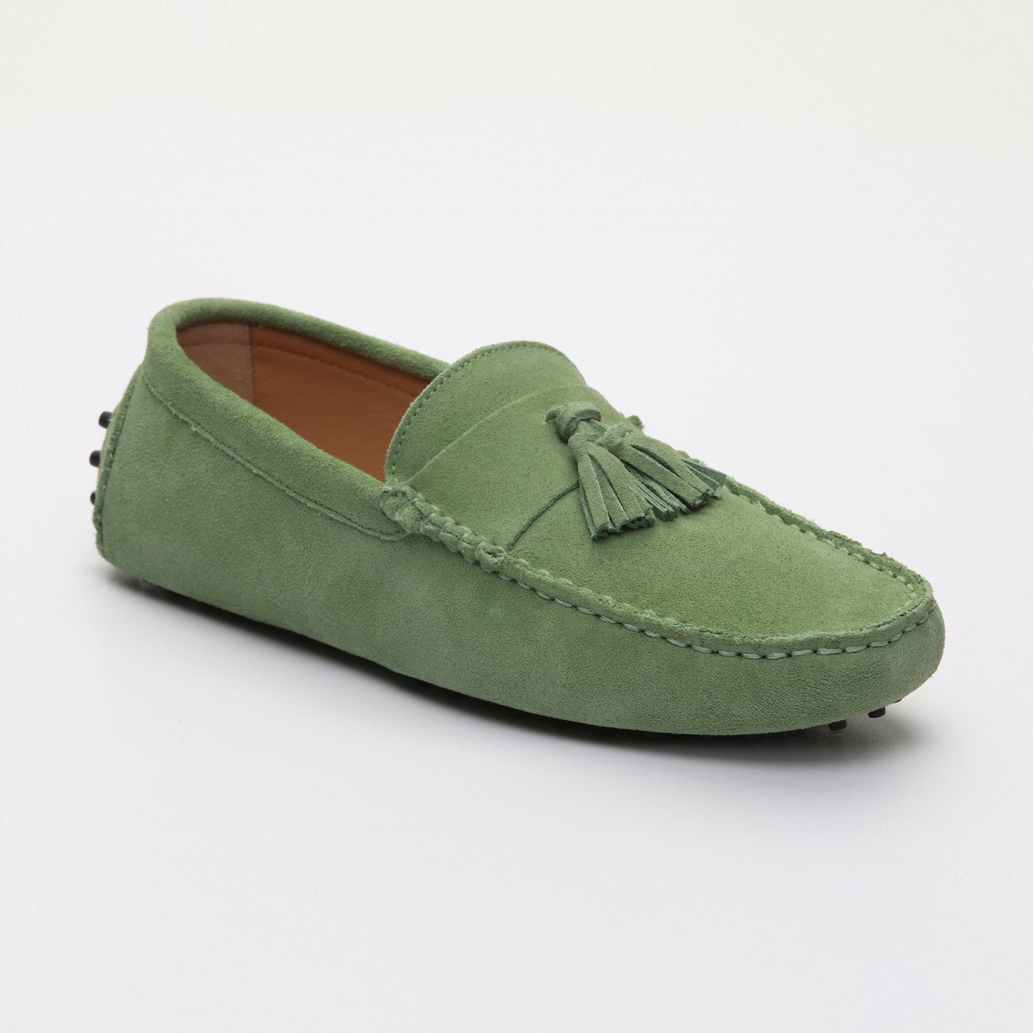 EARL mocassins à pompons vert clair