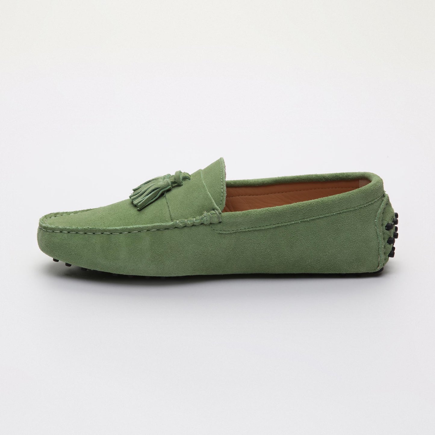 EARL mocassins à pompons vert clair
