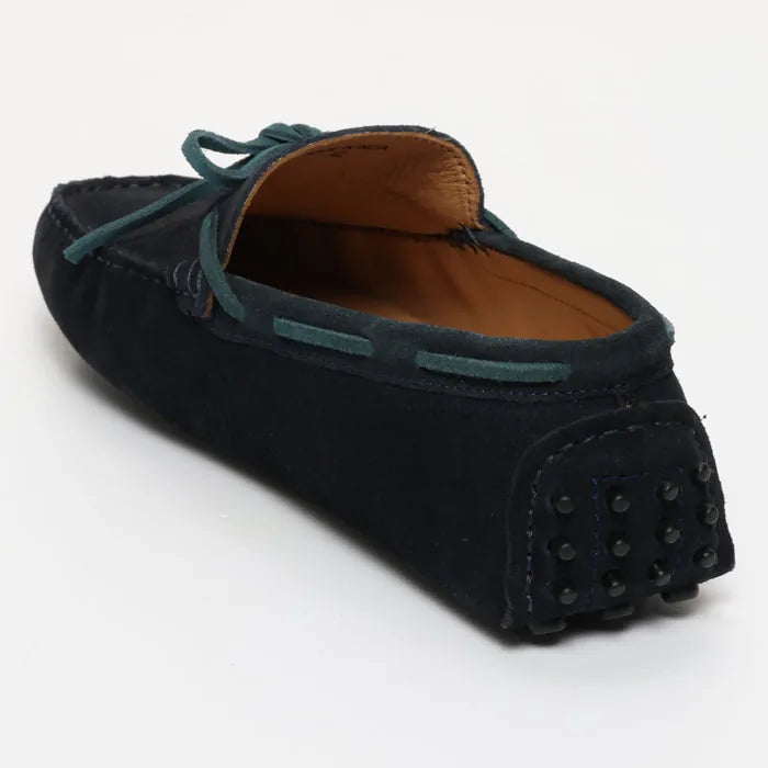 CORNWALL mocassins à lacets marine et bleu électrique