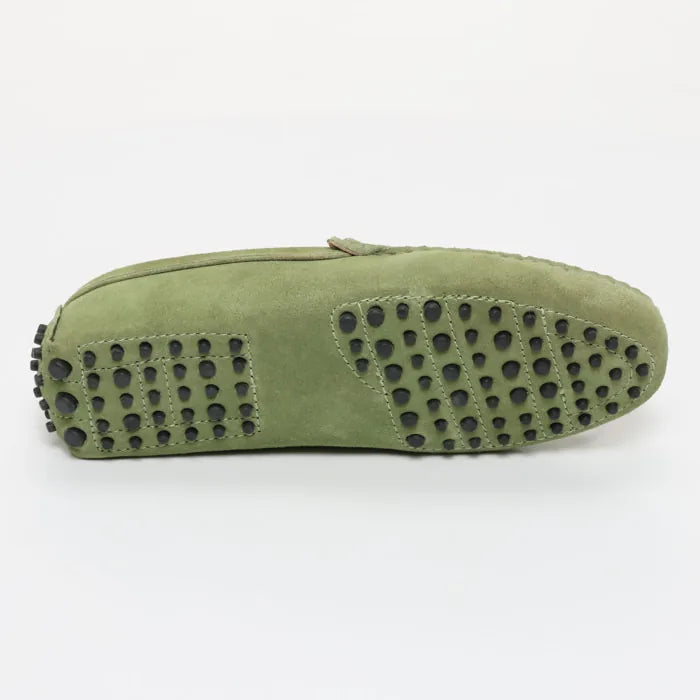 HUBERT mocassins classiques vert clair