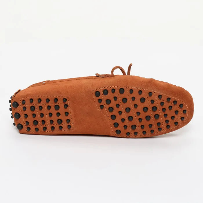 FABIAN mocassins à lacets orange