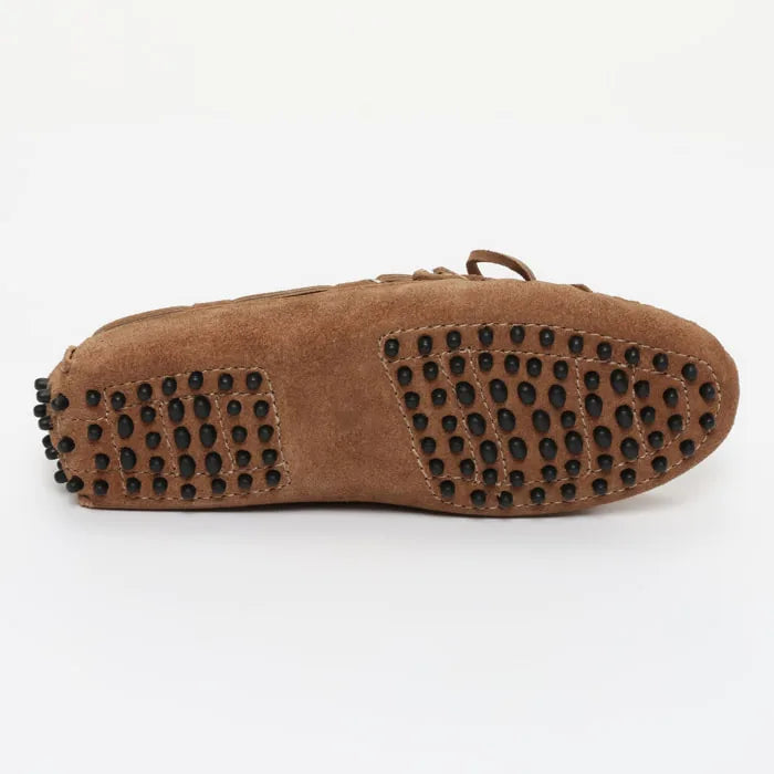 POWYS mocassins à lacets vieux rose