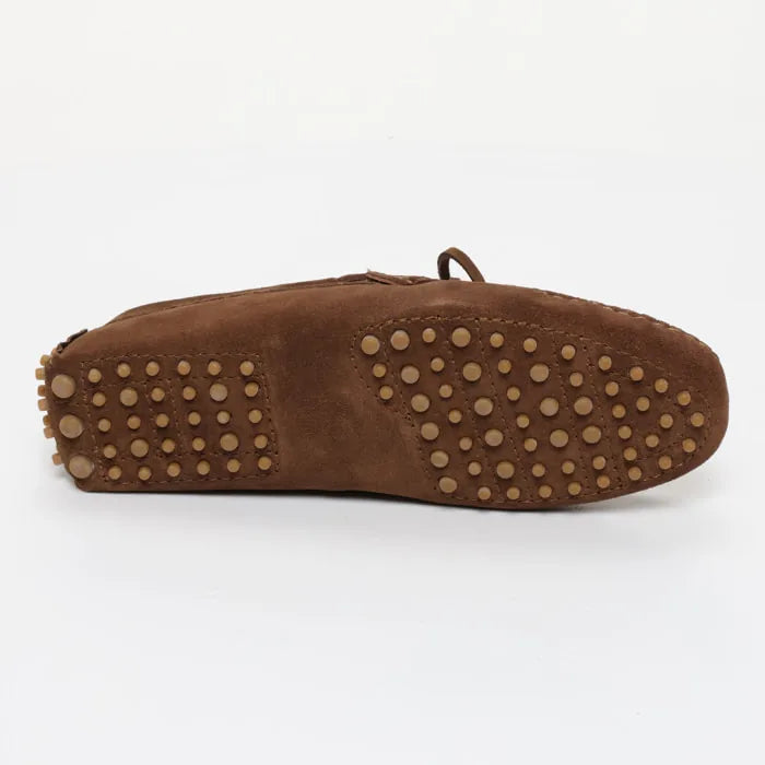 DUKE mocassins à lacets kaki brun