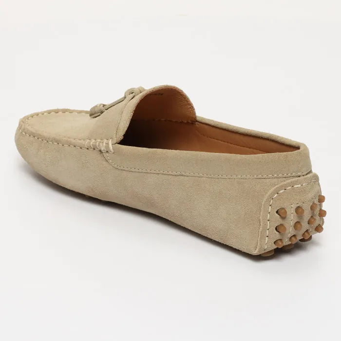 ELLIOT mocassins à pompons beige clair