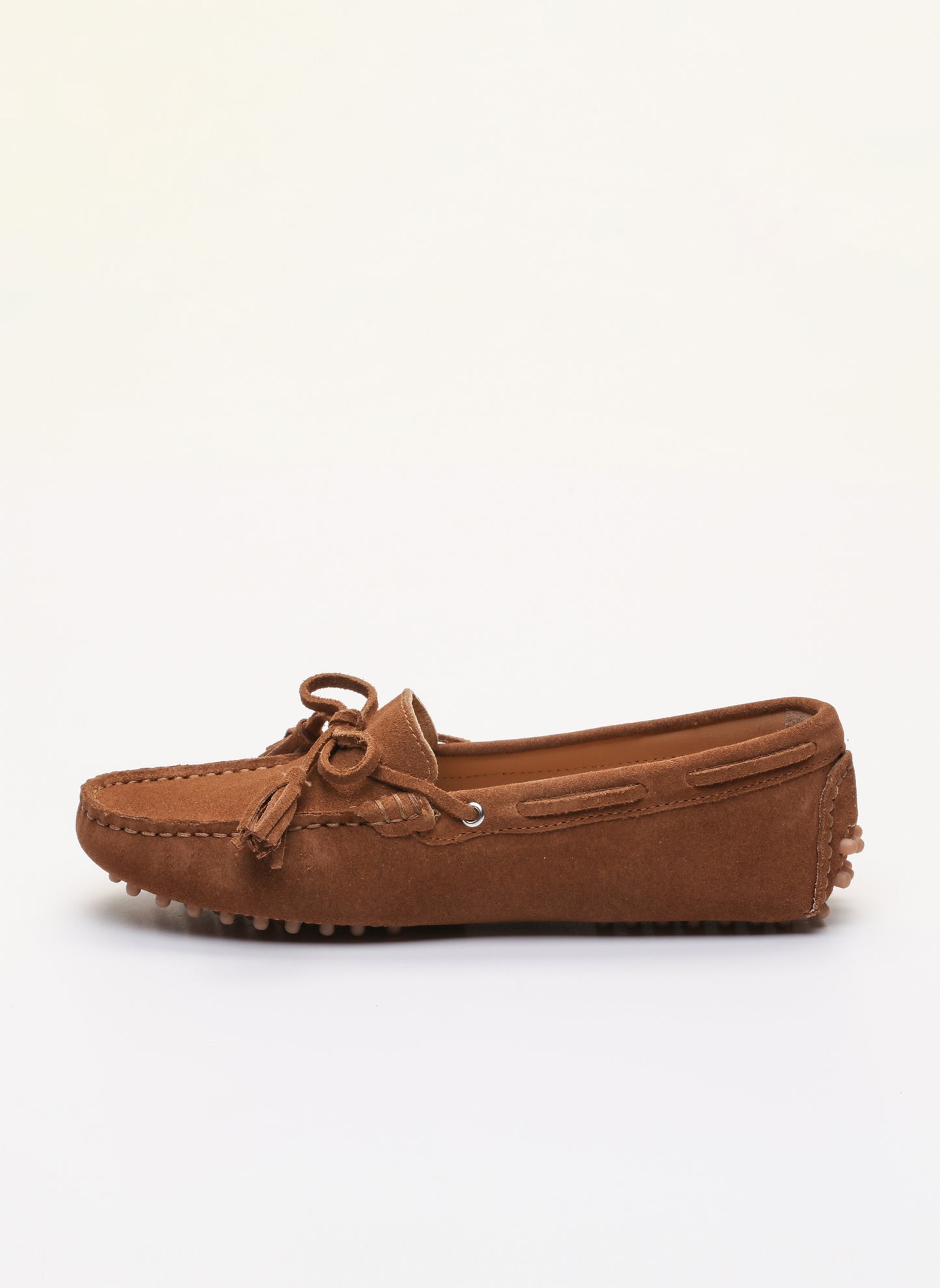 LILY mocassins à pompons camel