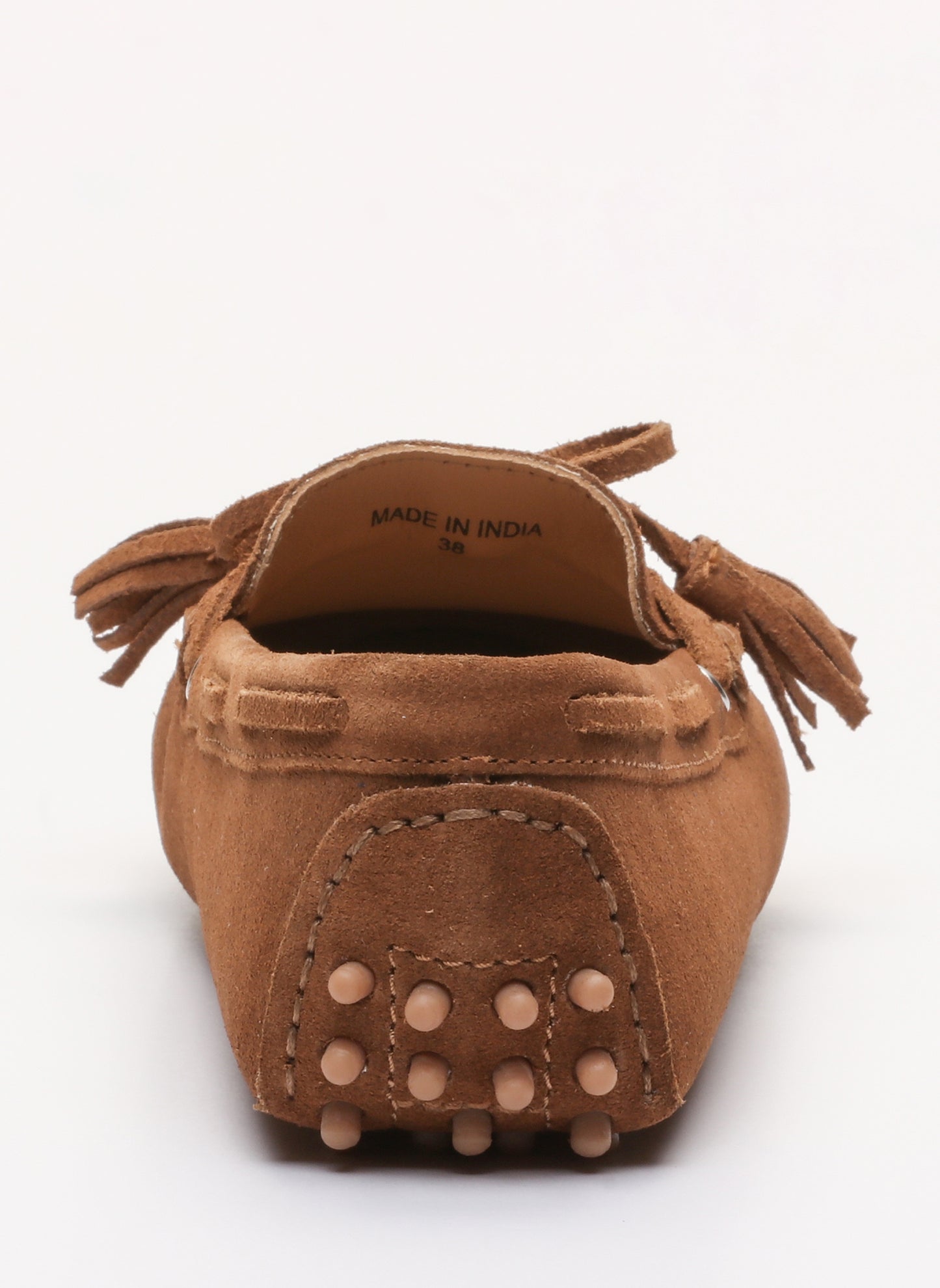 LILY mocassins à pompons camel