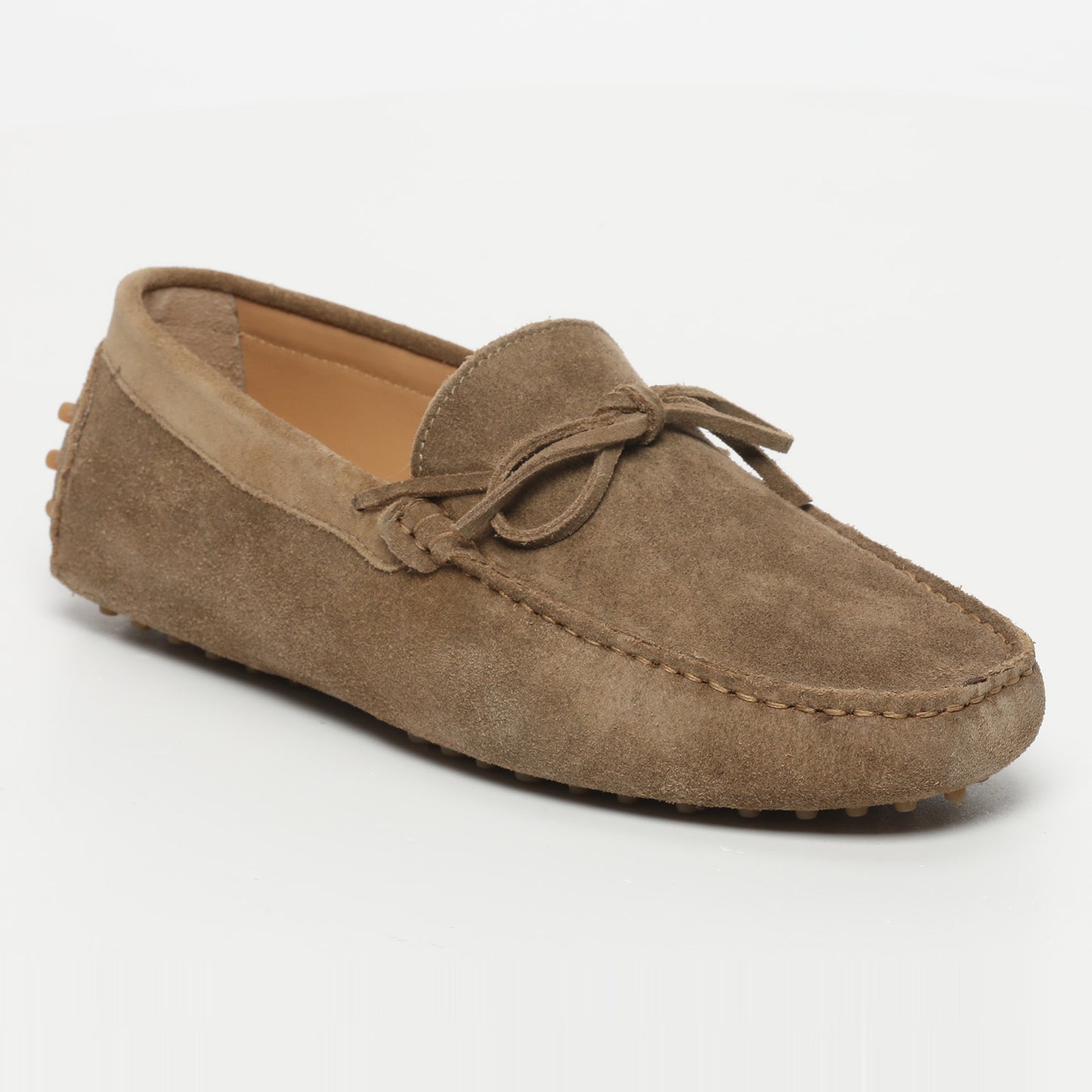 DUKE mocassins à lacets kaki et brun