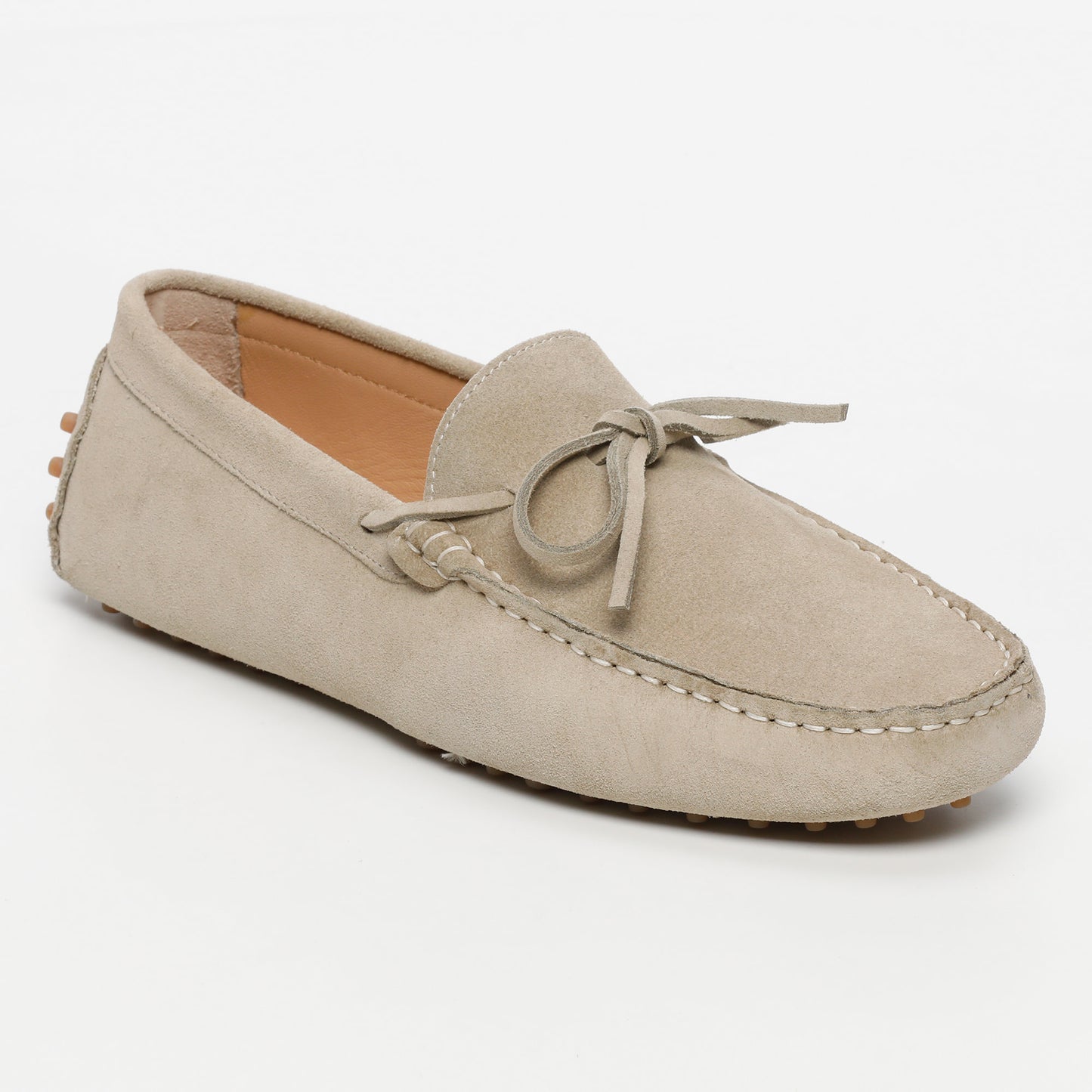 DUKE mocassins à lacets beige clair
