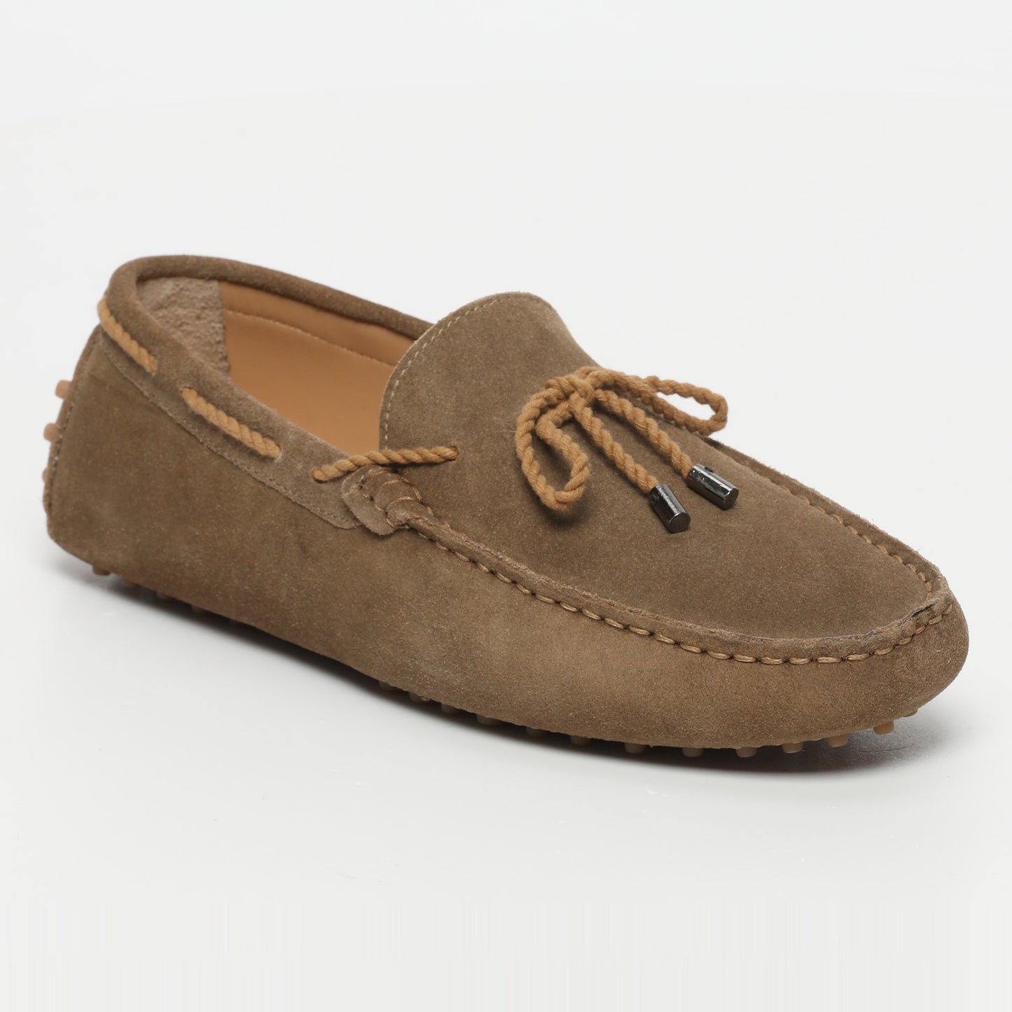 YORK mocassins à lacets kaki et brun