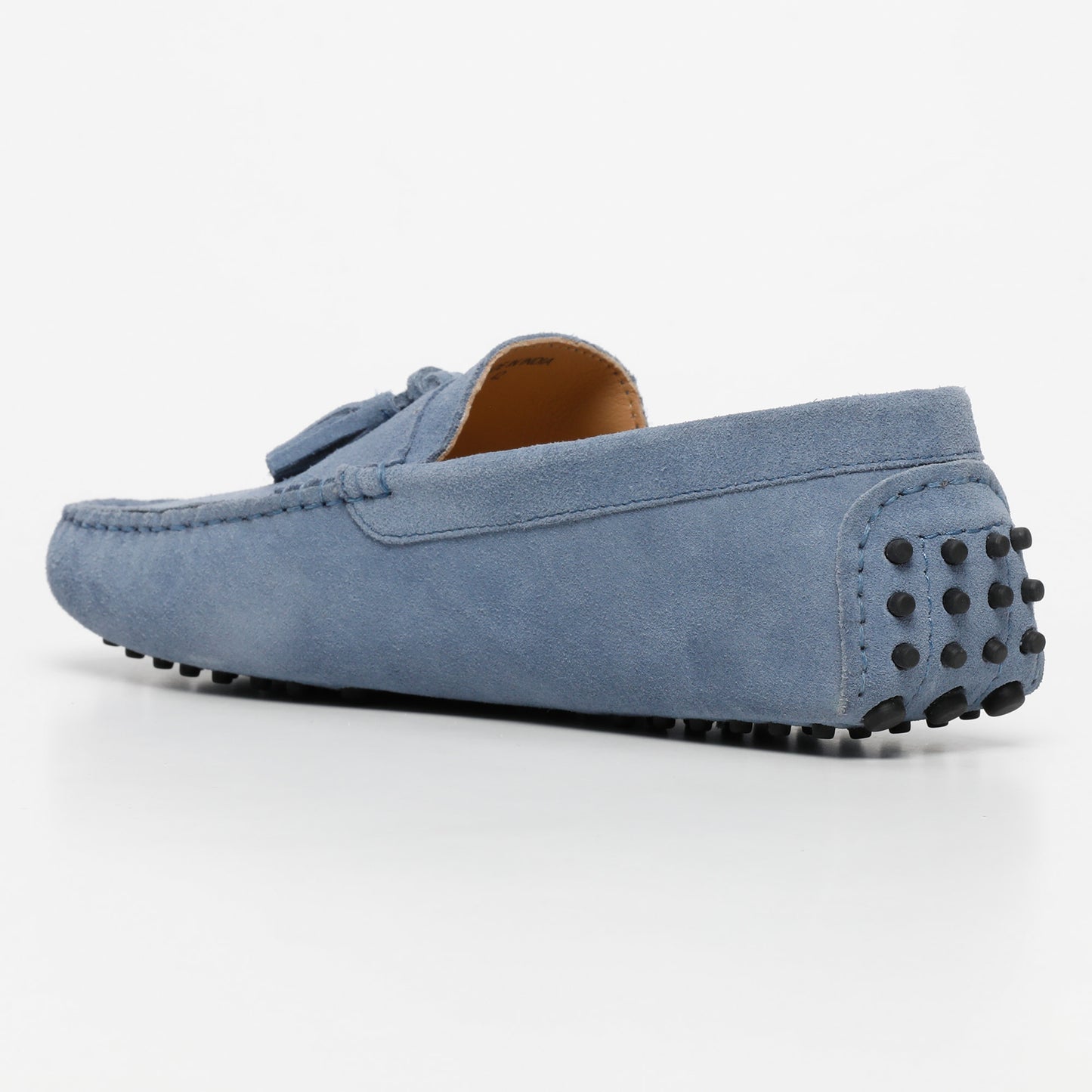 EARL mocassins à pompons bleu denim