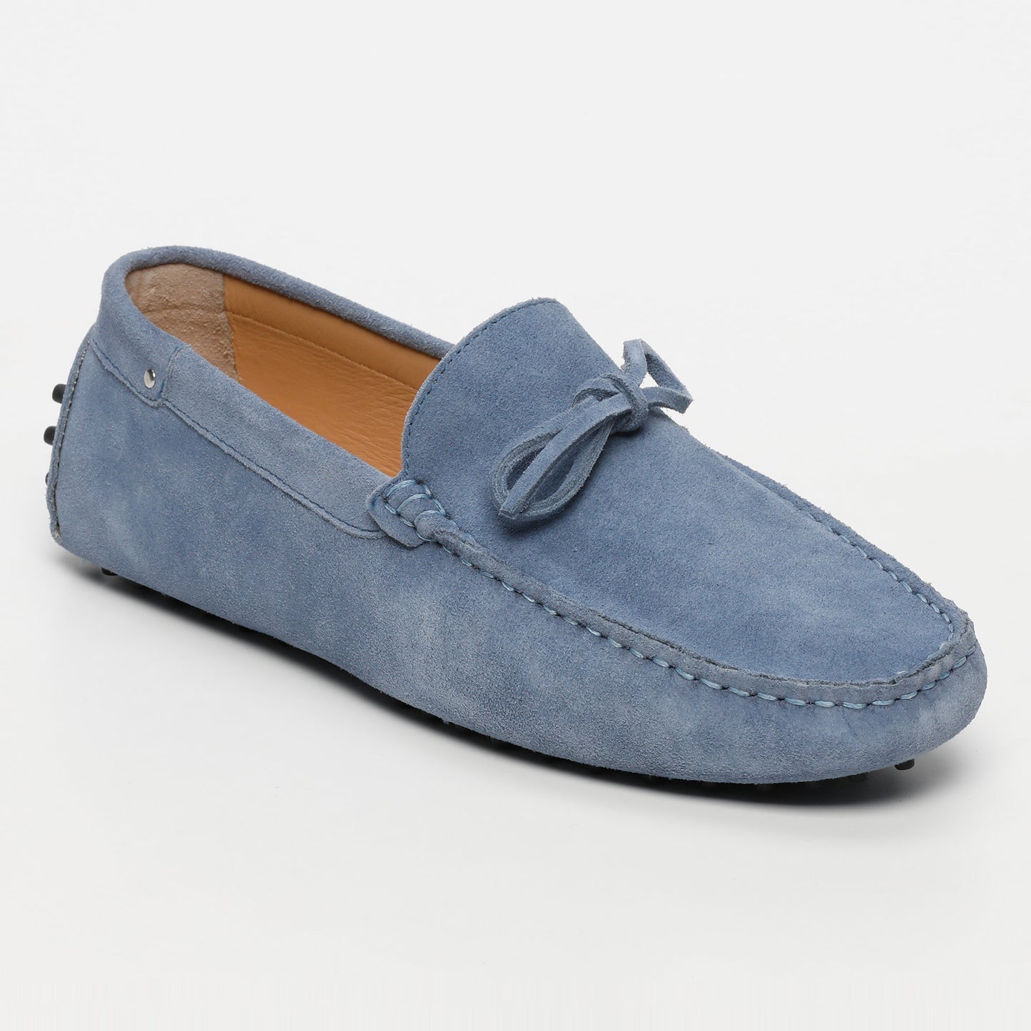 FABIAN mocassins à lacets bleu denim