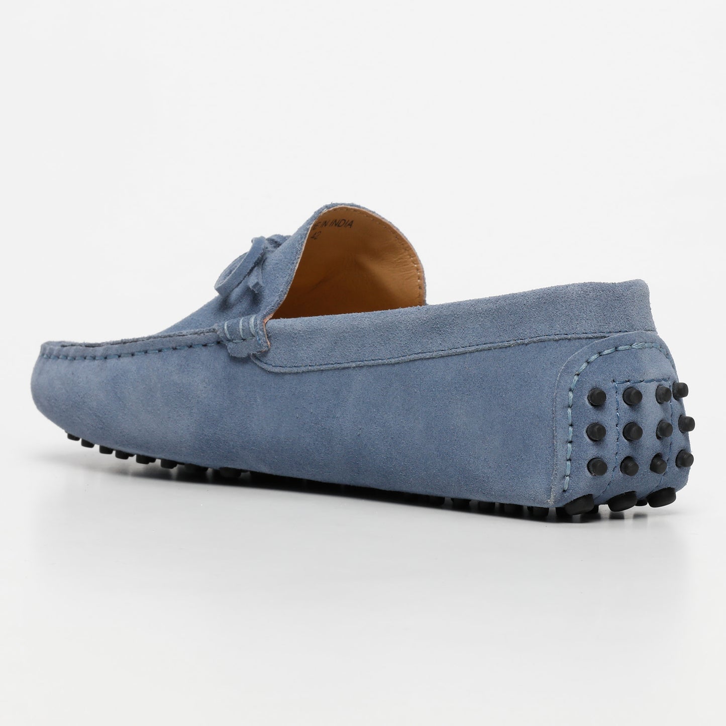 FABIAN mocassins à lacets bleu denim