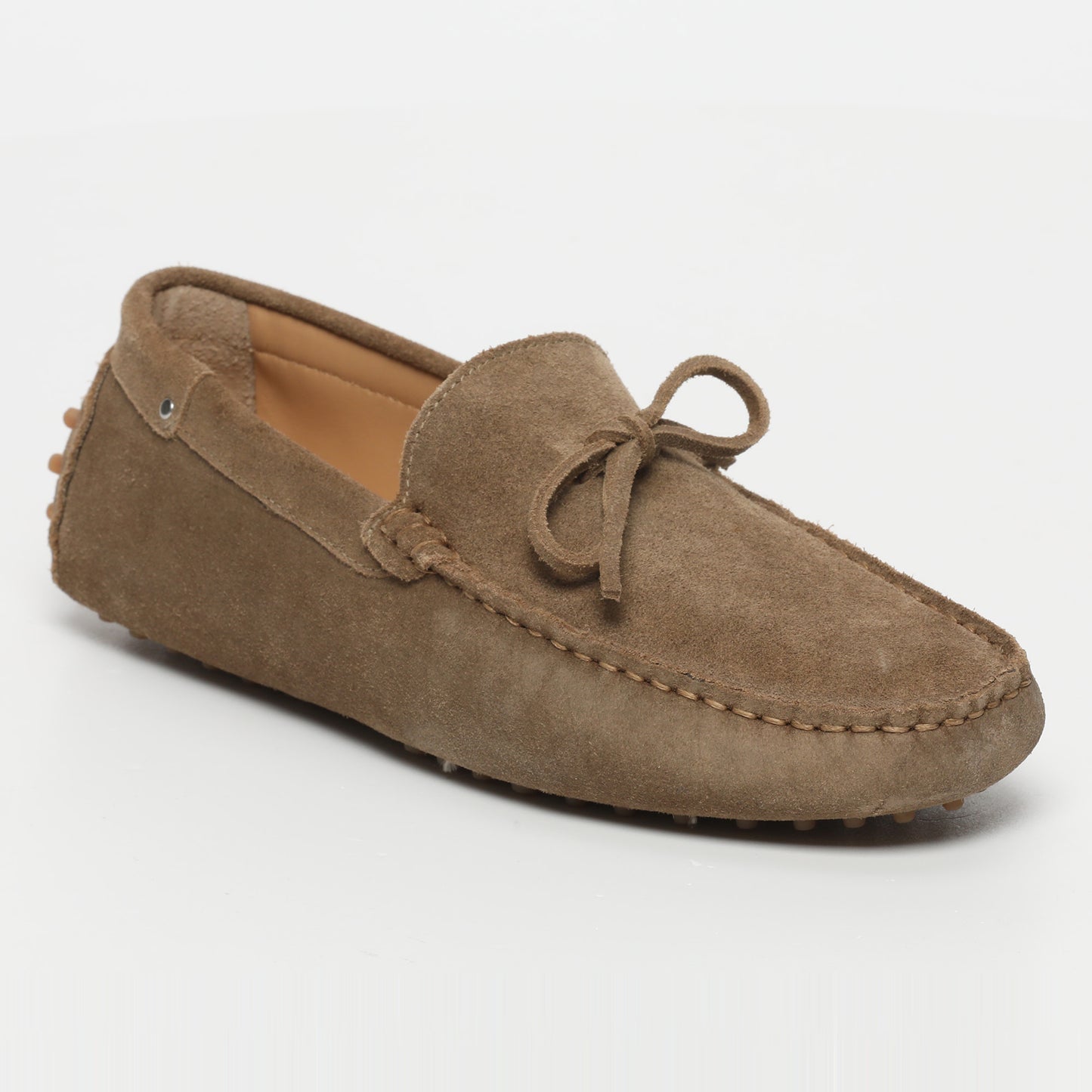 FABIAN mocassins à lacets kaki et brun