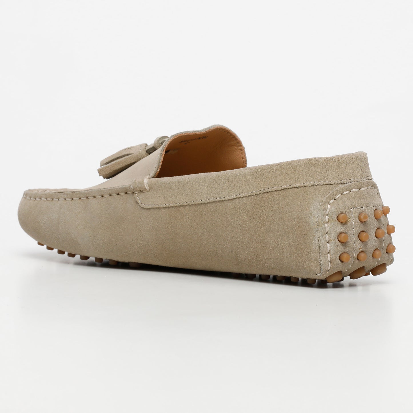 ETHAN mocassins à pompons beige clair