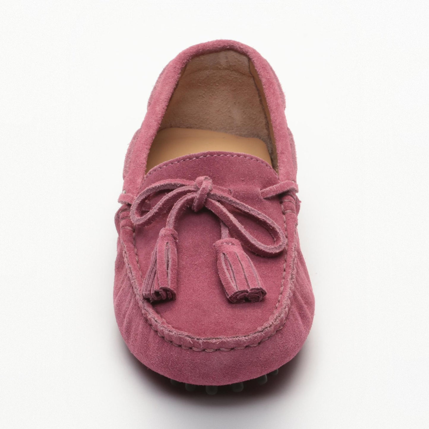 LILY mocassins à pompons violet foncé