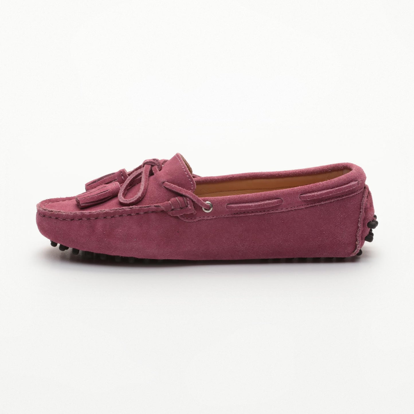 LILY mocassins à pompons violet foncé