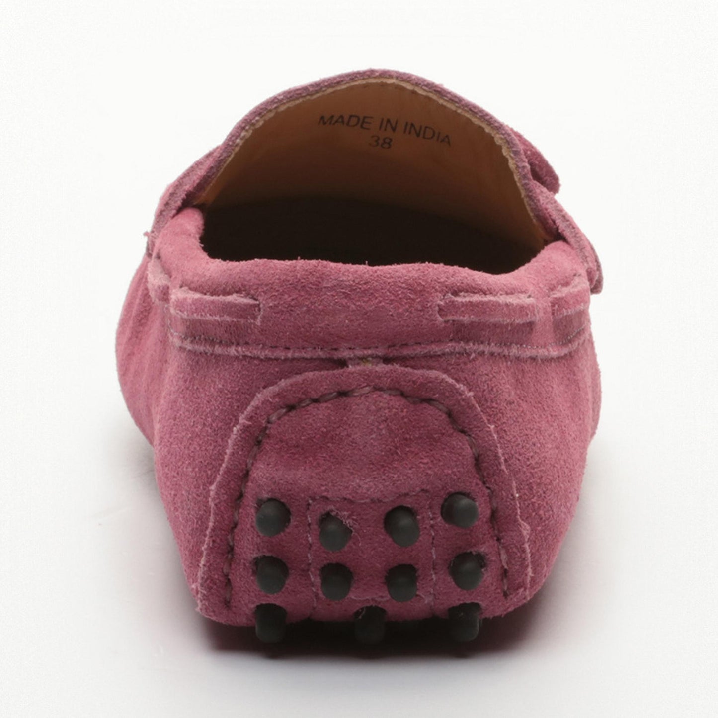 LILY mocassins à pompons violet foncé