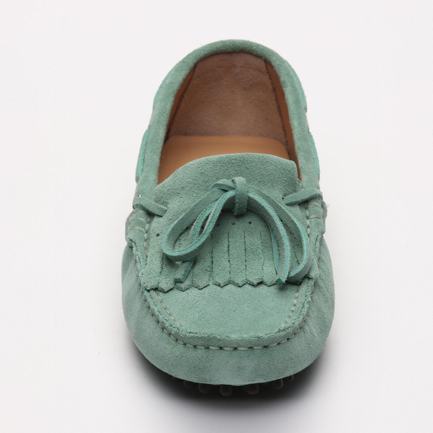 POWYS mocassins à lacets vert passé