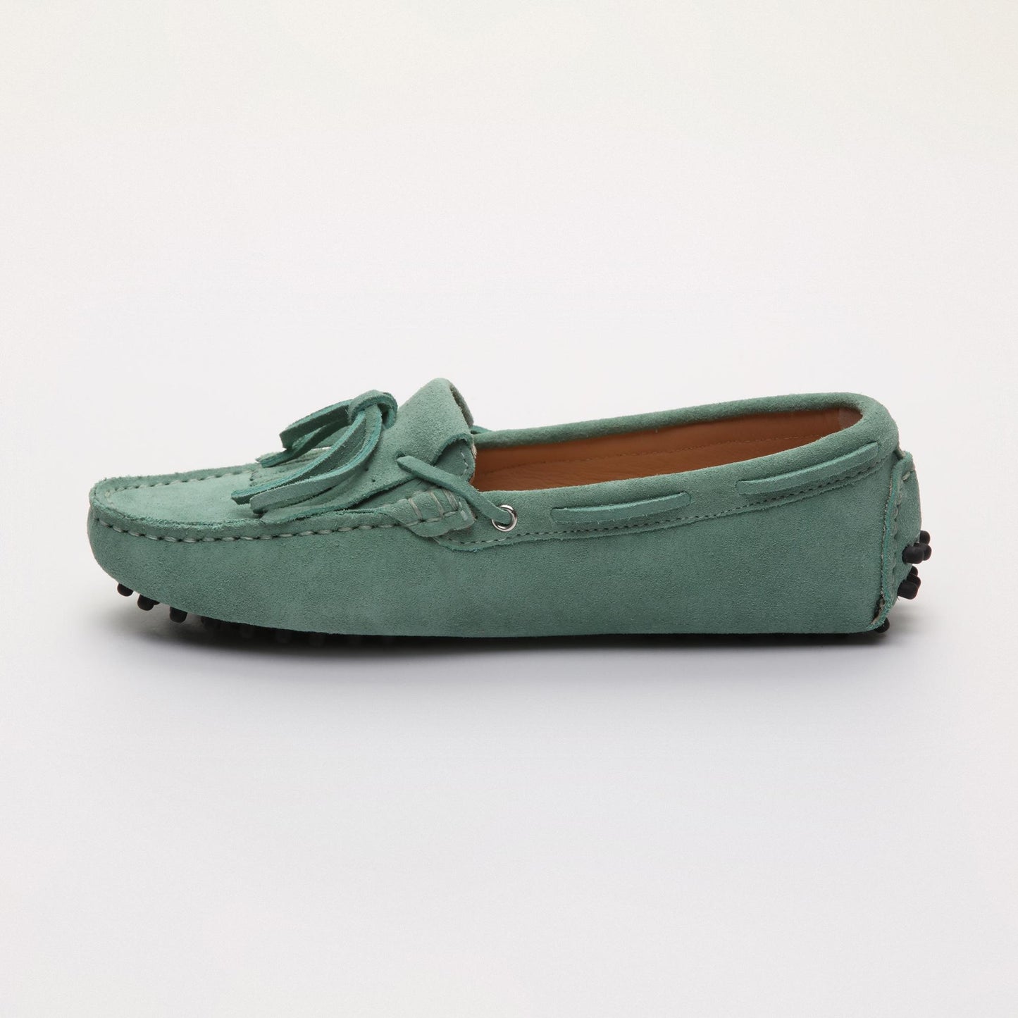 POWYS mocassins à lacets vert passé