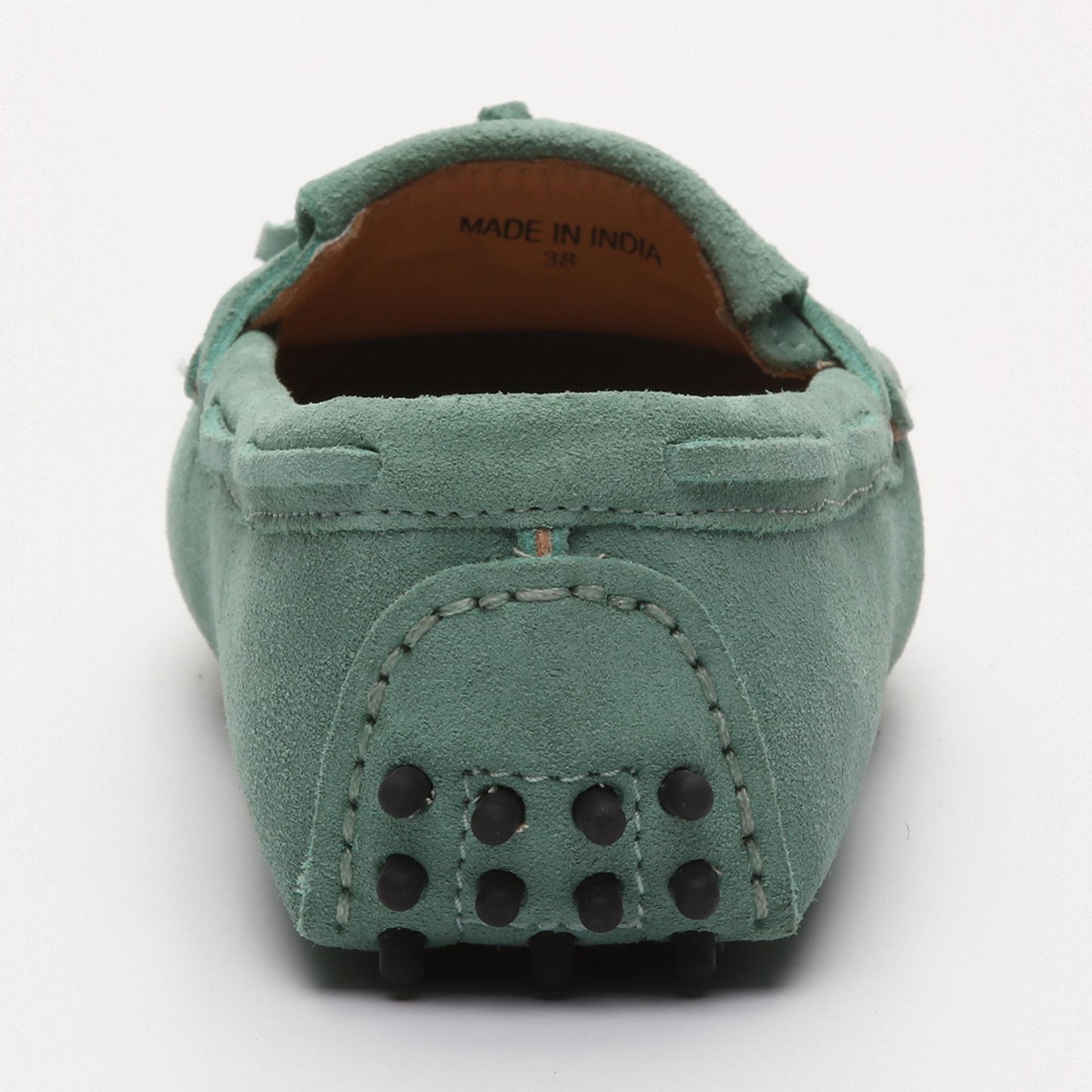 POWYS mocassins à lacets vert passé