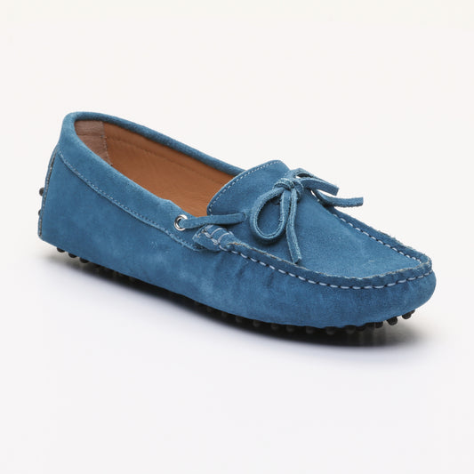KATE mocassins à lacets bleu électrique