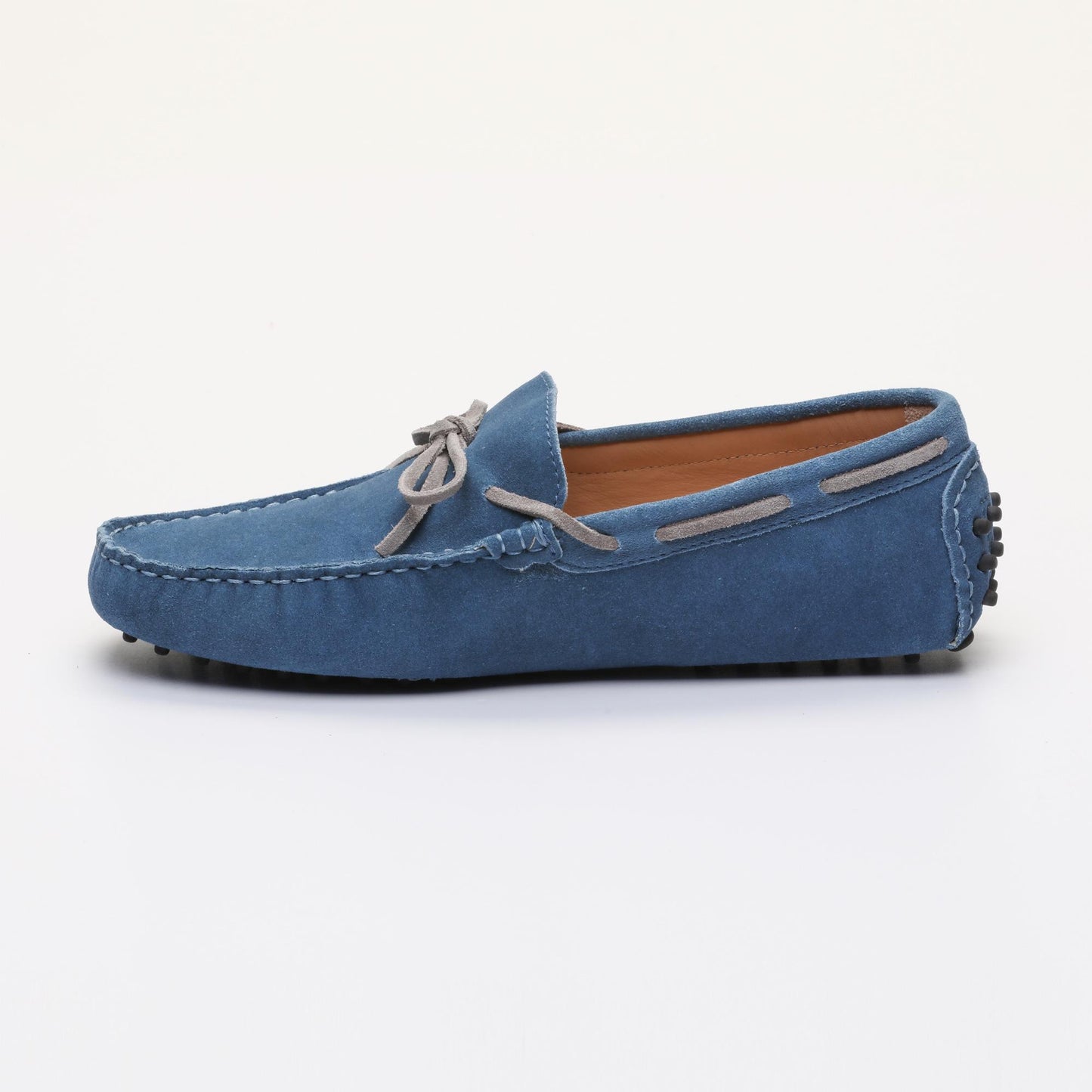 CORNWALL mocassins à lacets bleu électrique et gris clair