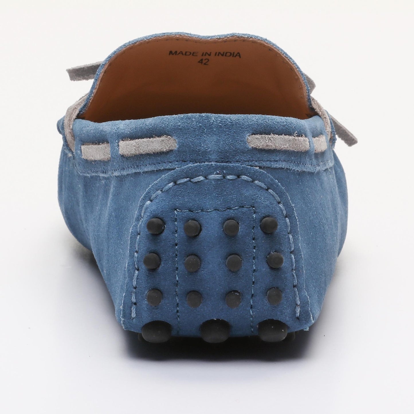 CORNWALL mocassins à lacets bleu électrique et gris clair