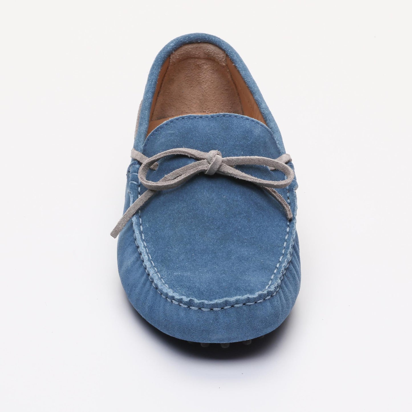 CORNWALL mocassins à lacets bleu électrique et gris clair