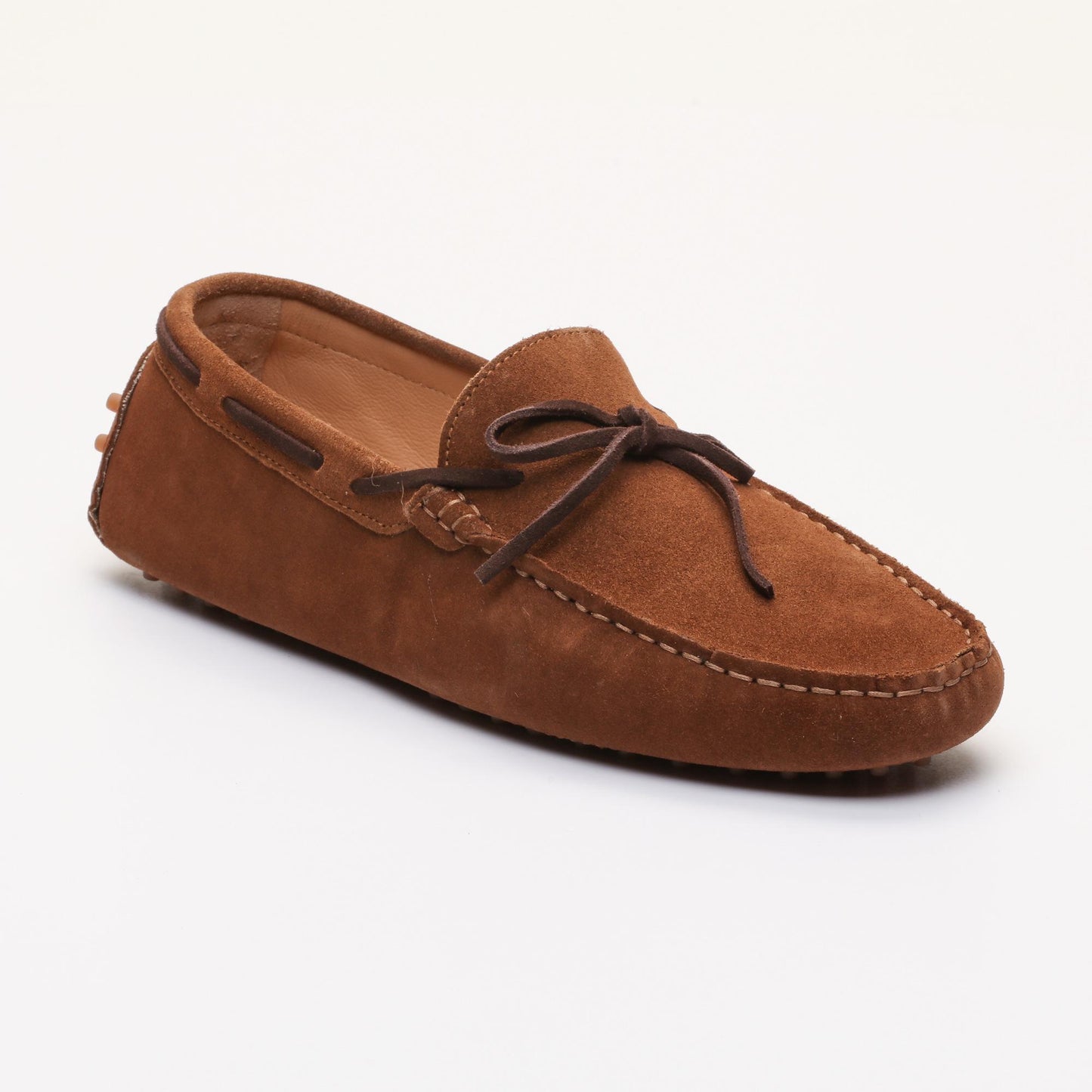 CORNWALL mocassins à lacets camel et chocolat