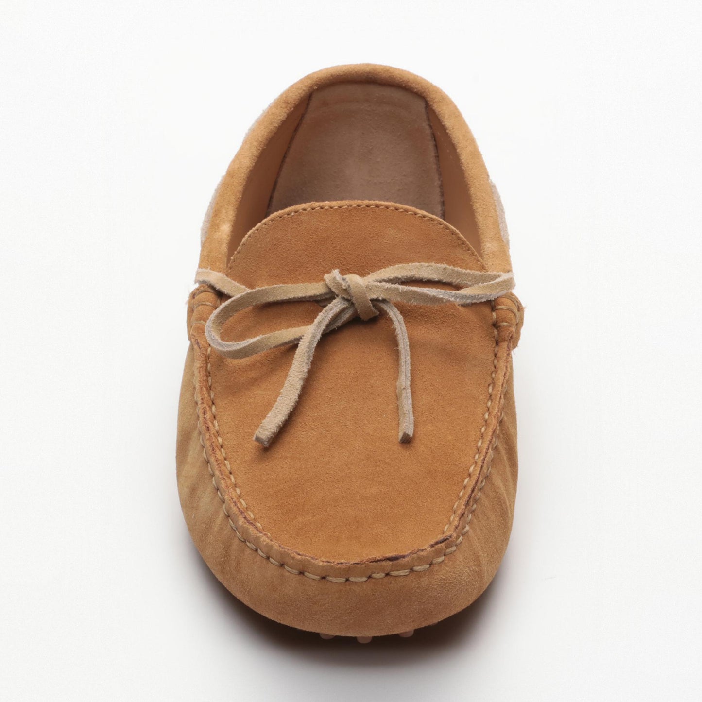 CORNWALL mocassins à lacets cognac et beige
