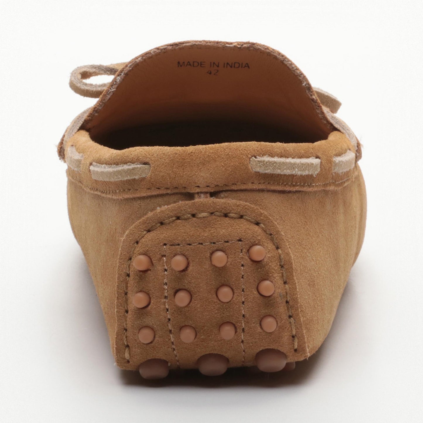 CORNWALL mocassins à lacets cognac et beige