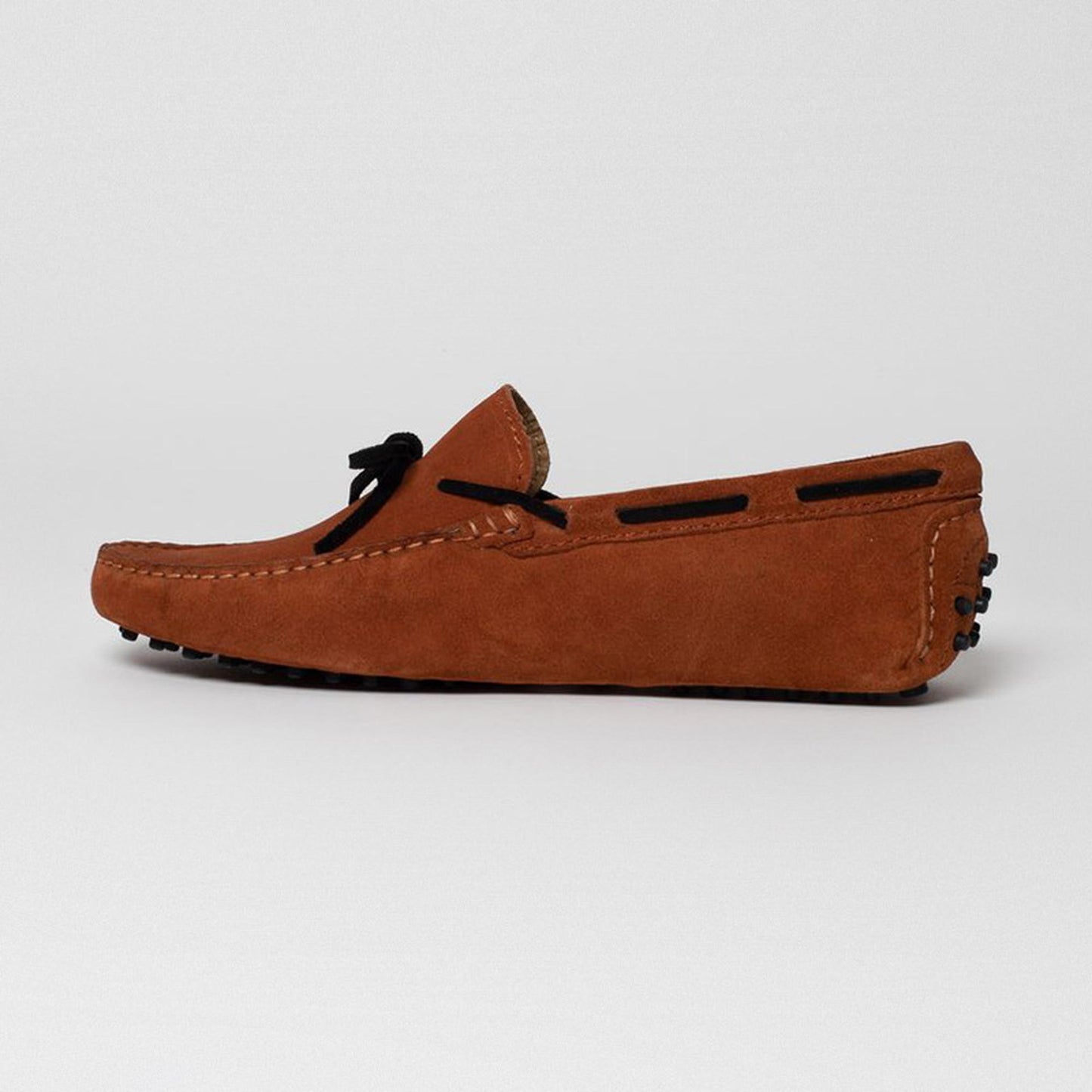 CORNWALL mocassins à lacets sienne et noir