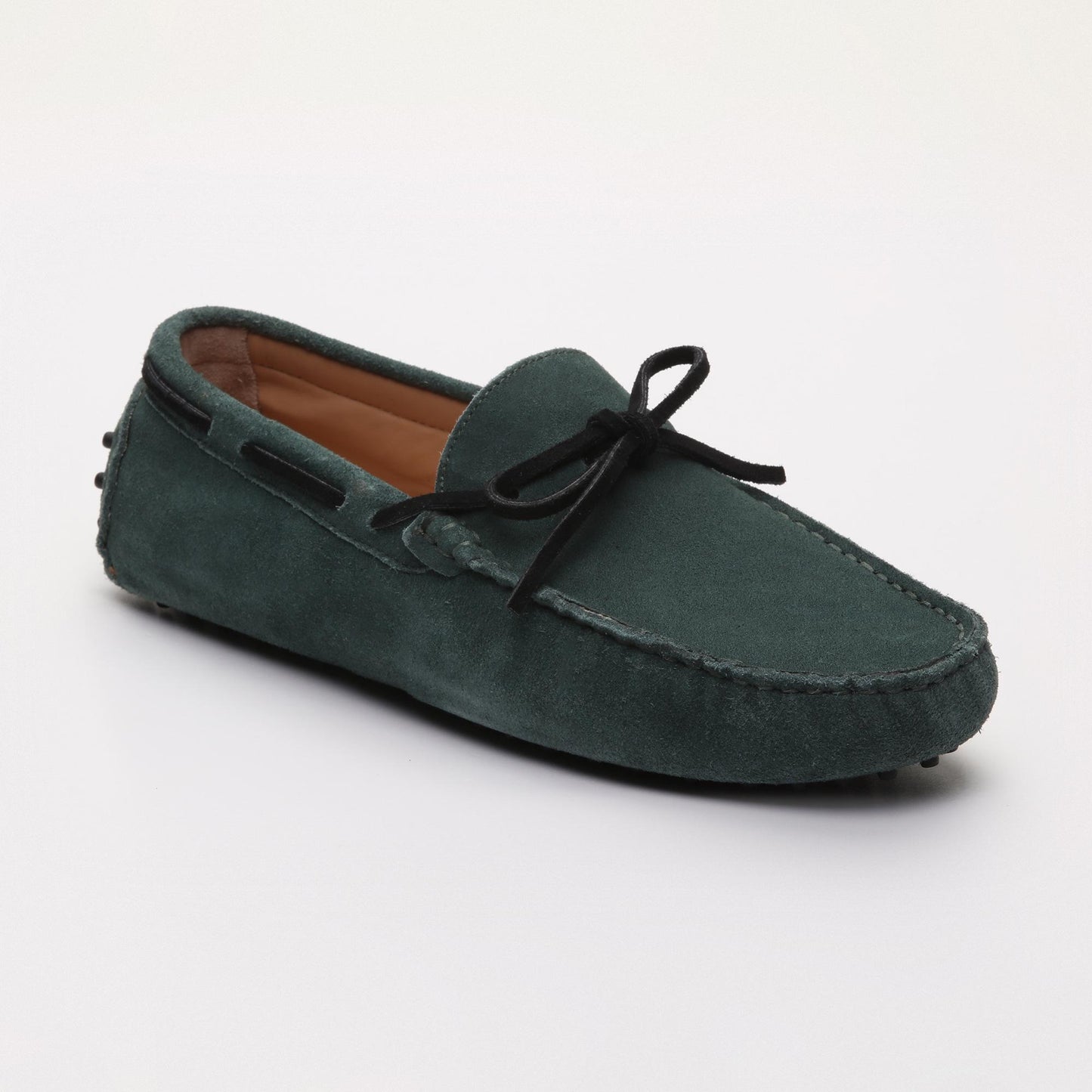 CORNWALL mocassins à lacets vert et noir