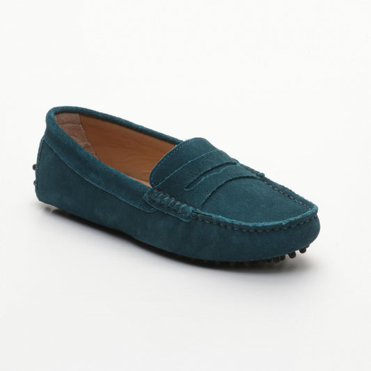 DEIRA mocassins classiques turquoise foncé