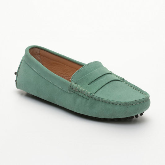 DEIRA mocassins classiques vert passé