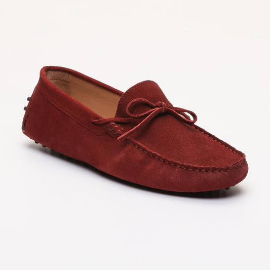 DUKE mocassins à lacets bordeaux