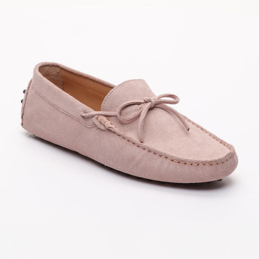 DUKE mocassins à lacets rose clair