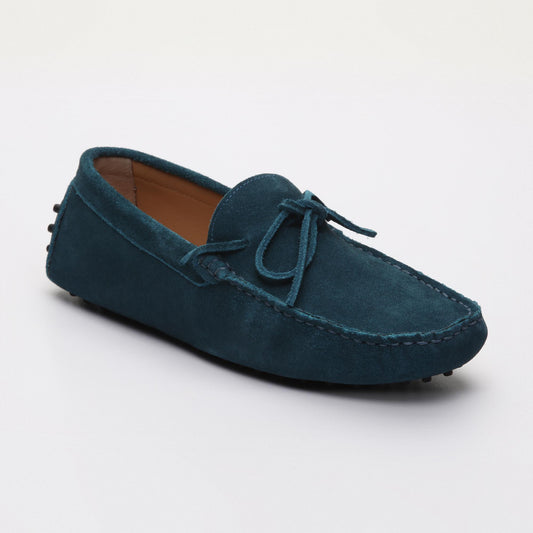 DUKE mocassins à lacets turquoise foncé