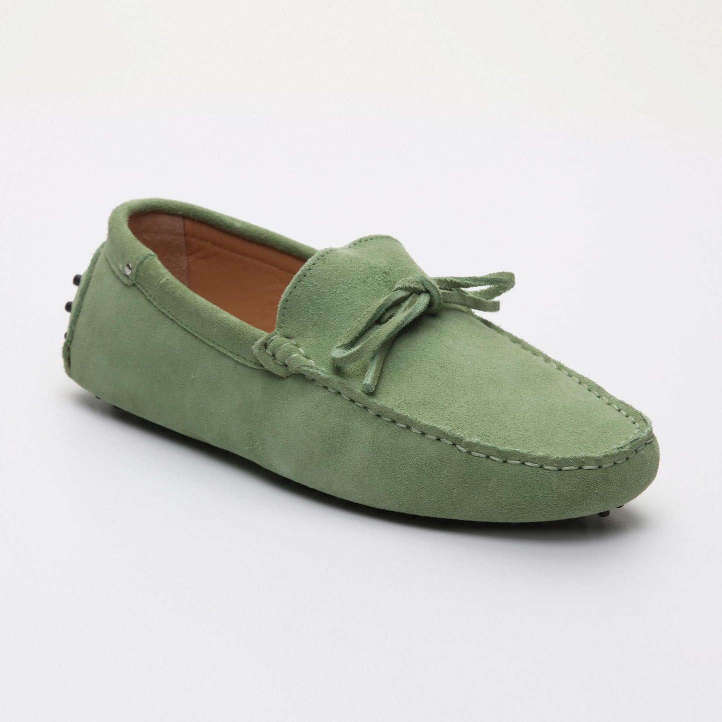 FABIAN mocassins à lacets vert clair