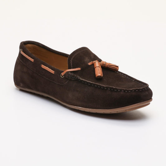 FLORIDE mocassins à pompons chocolat